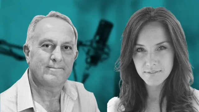 Portraits of Vernon Sankey and Katey Lockwood on the podcast artwork.